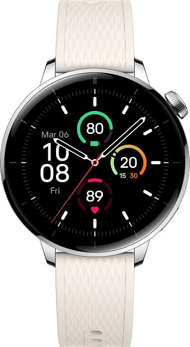 Smartwatch OnePlus Watch 3 43mm, 354mAh, AMOLED, bardhë