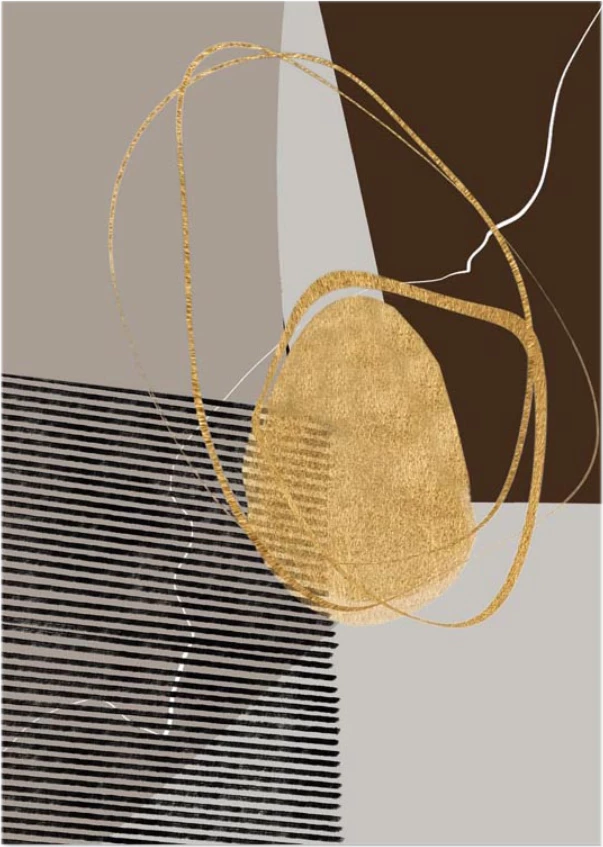 Pikturë dekorative MAVAT, kanavacë, shumëngjyrëshe, dru, ar, 53x73x4 cm