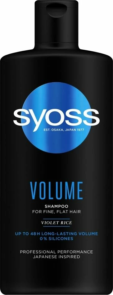 Shampo Syoss Volume 440 ml për volum, për flokë të hollë dhe delikatë