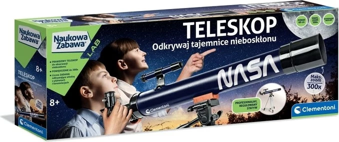 Teleskop Clementoni Scientific Fun NASA, për fëmijë, Blu