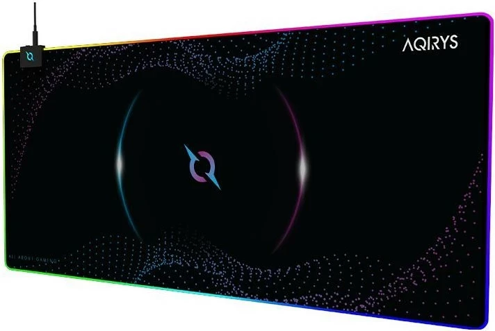 Mauspad Aqirys AQIRYS ECLIPSE RGB XL 900x400, e zezë