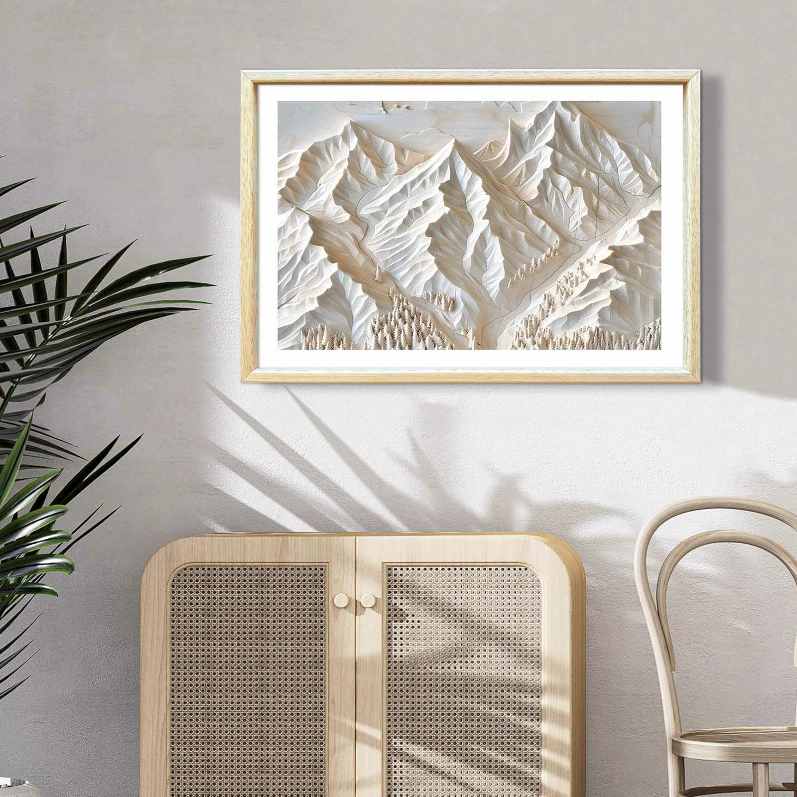 Pikturë dekorative me kornizë MDF Wallity, Ahswabisabi-028, 62x92cm
