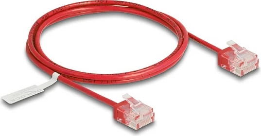 Kabllo rrjeti DeLOCK RJ45 Cat6 UTP Ultra Slim 1 m, e kuqe