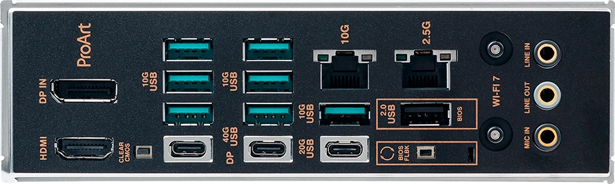 Pllakë amë ASUS ProArt X870E-CREATOR WIFI, AM5, ATX, DDR5 4xDIMM, 4xM.2, 4xSATA, PCIe 5.0, 10GbE + 2.5GbE, WiFi 7, Bluetooth 5.4, USB4 40Gbps