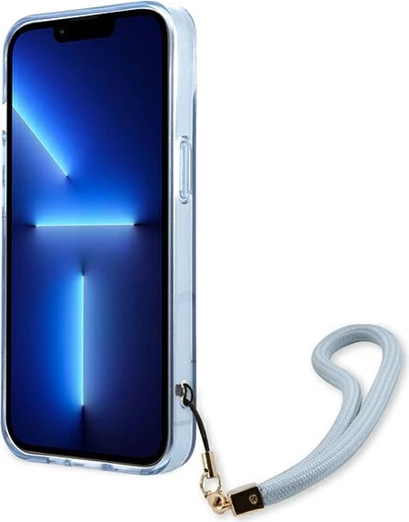 Mbështjellës Guess GUHCP13MHTSGSB për iPhone 13 6.1", Translucent Stap, kaltër