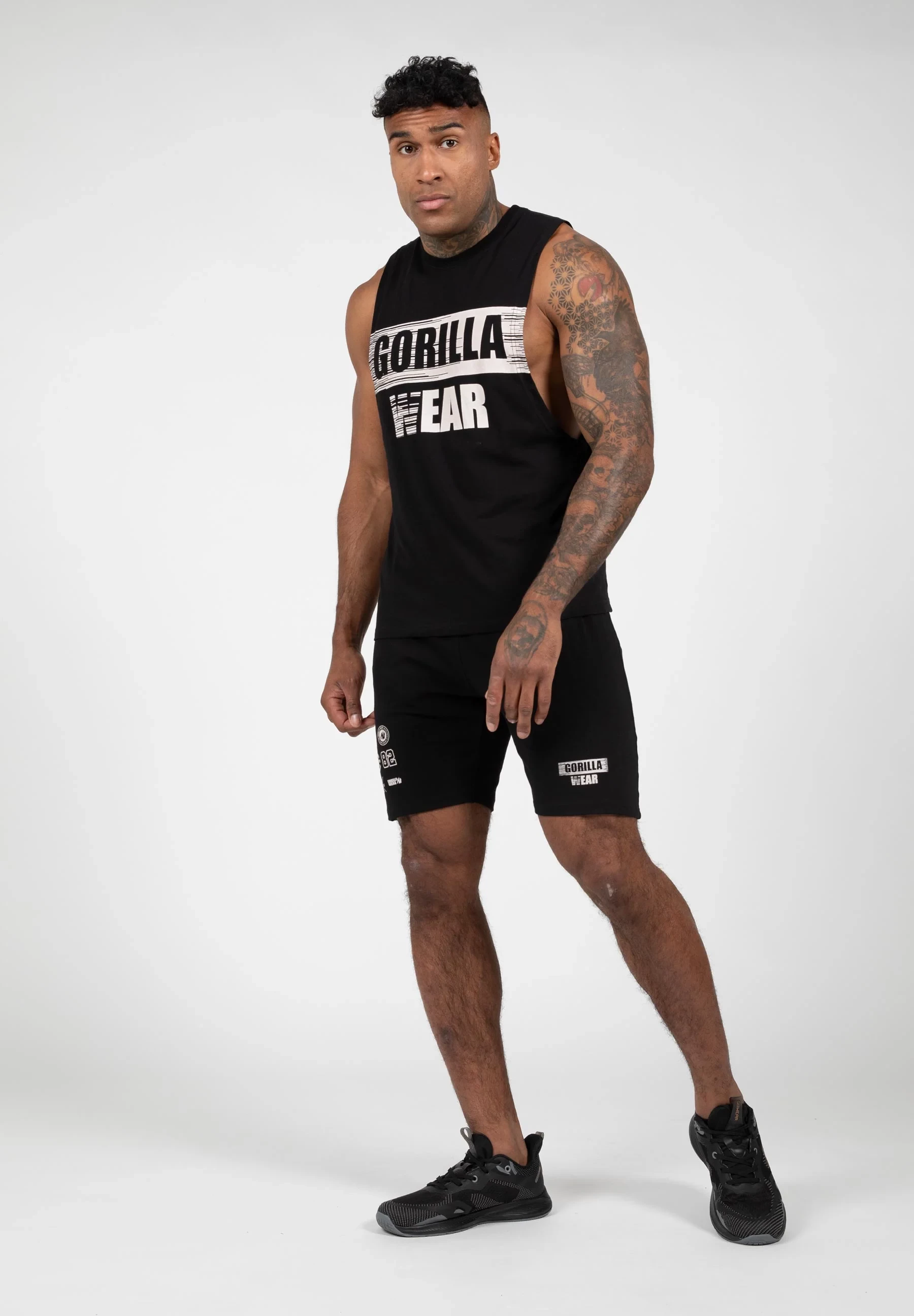 Lopez Drop Armhole Tank Top - Black [Madhësia: 2XL]