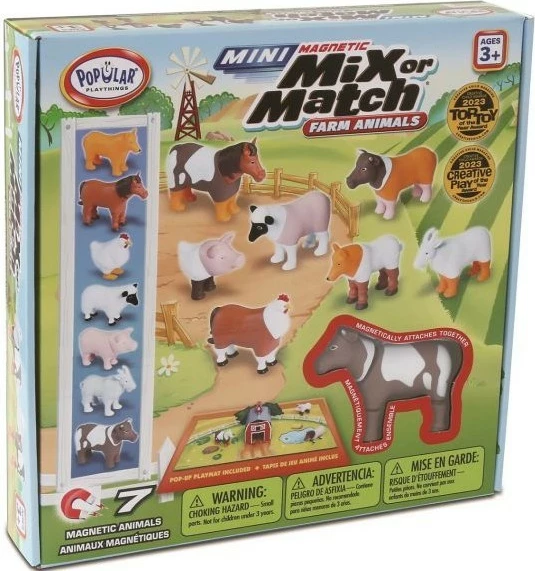 Set lodrash magnetike MalBlo, MALIK 62333, 7 kafshë ferme, shumëngjyrëshe