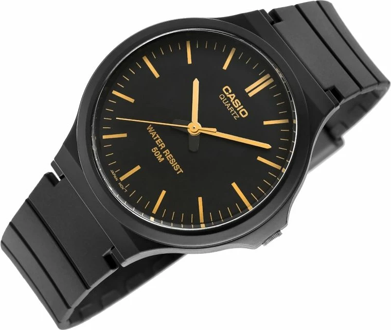 Orë dore për meshkuj Casio MW-240-1E2VEF, e zezë, me kuti