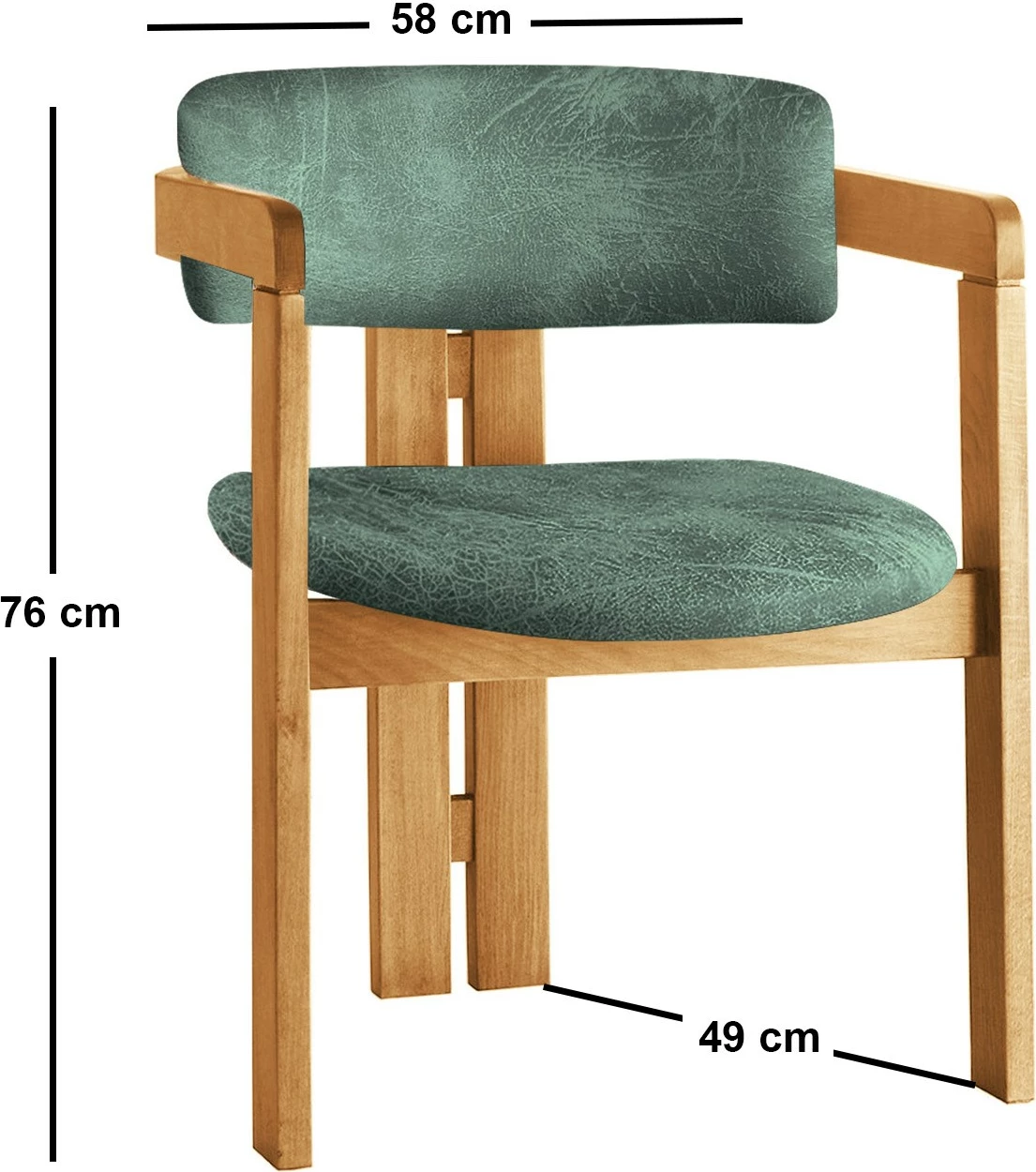 Karrige Skye Decor, ngjyrë lisi dhe e gjelbër, CO - 040