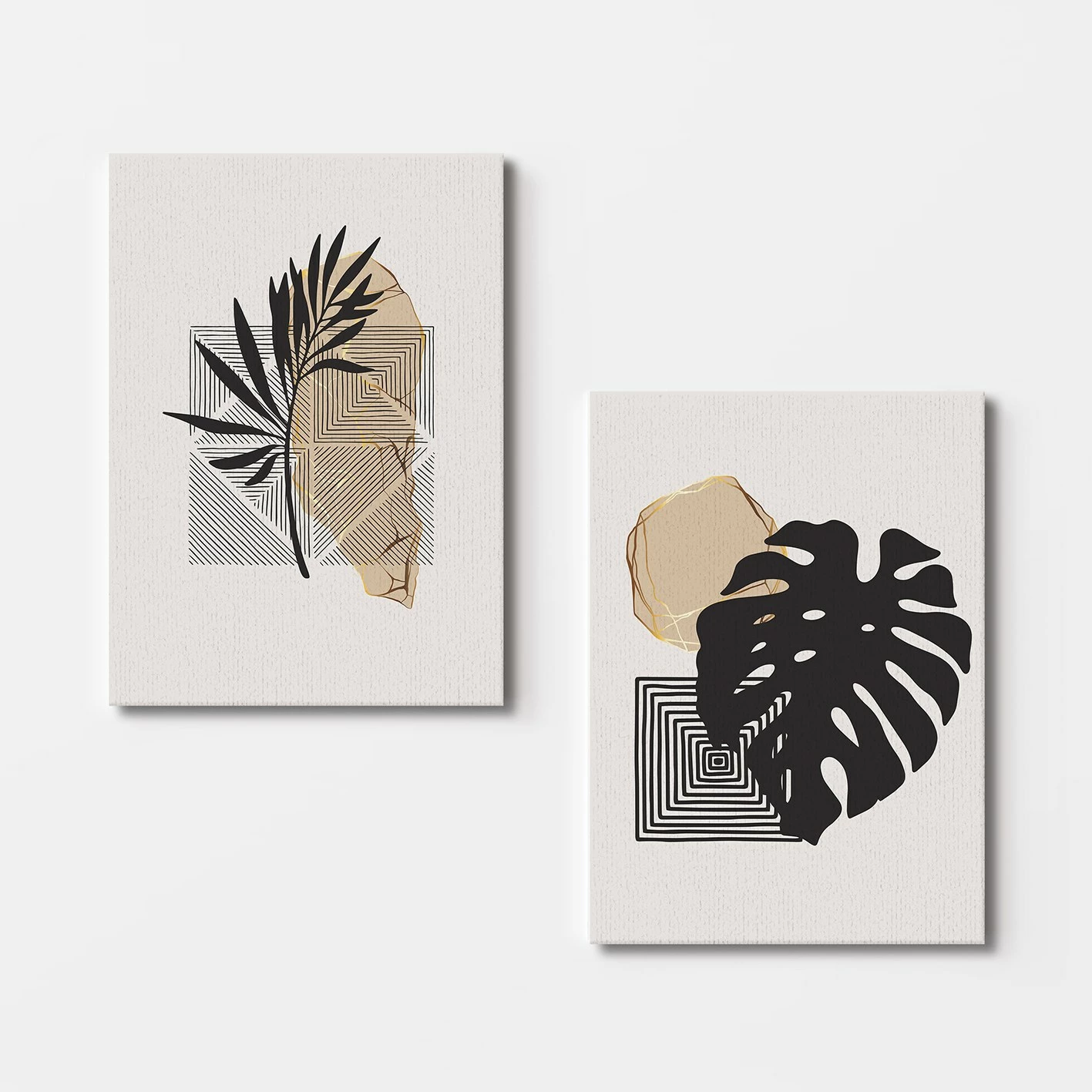 Piktura dekorative në kanavacë, 2 copë, Wallity, 2KNV4261, 50x70cm