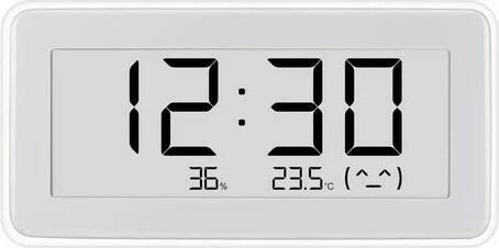 Monitor temperature dhe lagështie me orë Xiaomi Mi Clock Pro BHR5435GL, LCD, CR2032, i bardhë