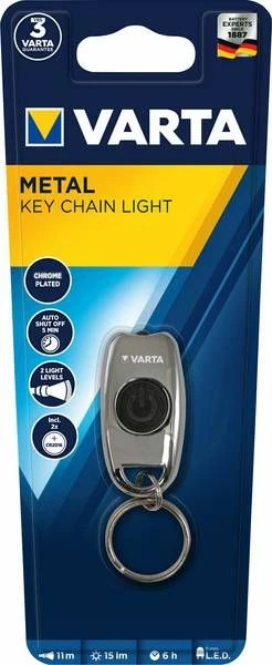 Dritë breloku LED Varta Metal Key Chain 16603101401, argjend/gri