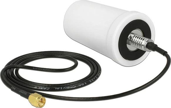 Antena GSM/UMTS DeLOCK 88986, Omni, SMA, kabllo 1 m, bardh/zi