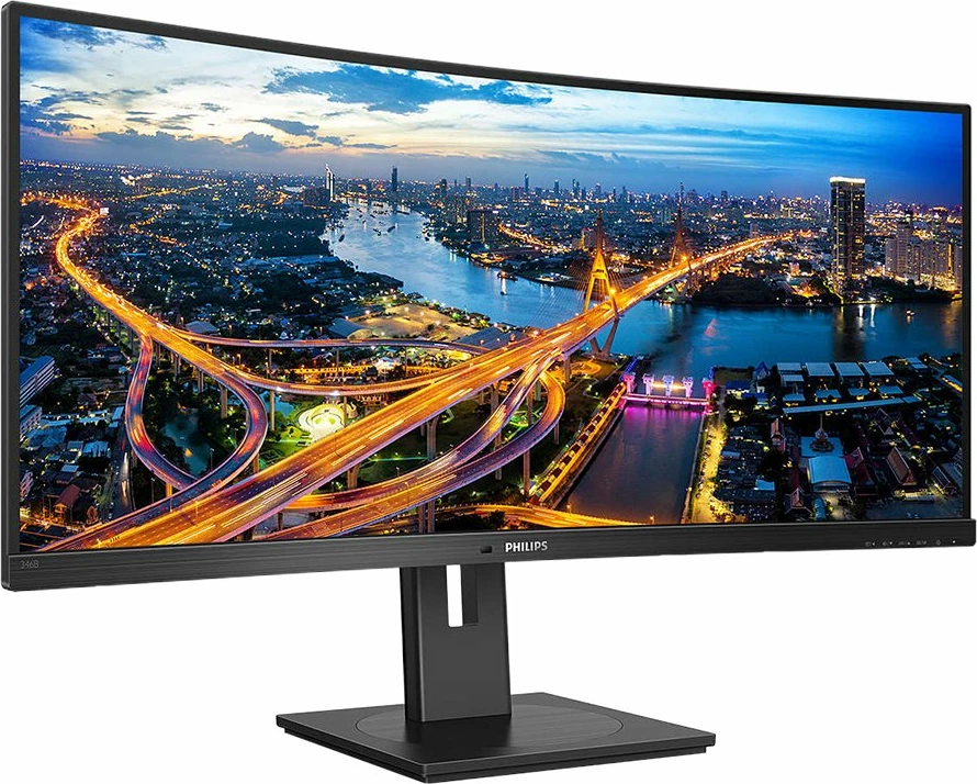 Monitor Philips 346B1C 34\" i lakuar VA 21:9 WQHD 3440x1440 100Hz USB-C PD 90W RJ45 KVM, zi
