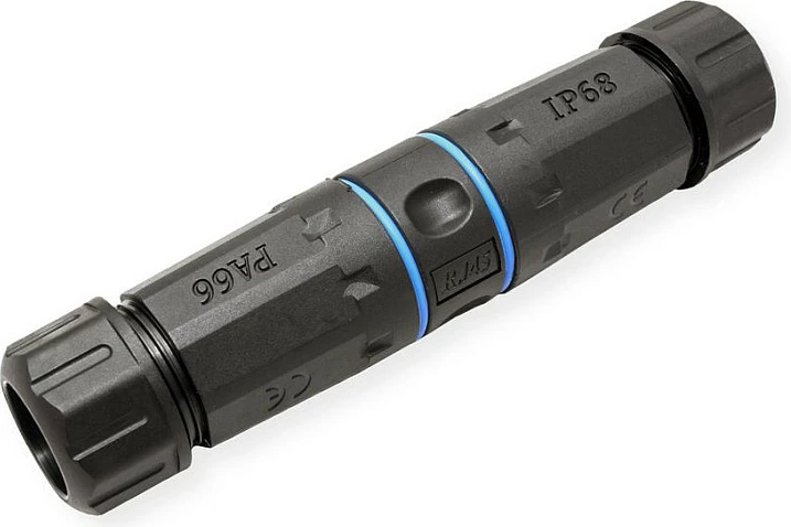 Bashkues kablloje VALUE 21.99.3000, Coupler RJ-45 Cat.6a, Female/Female, zi/blu