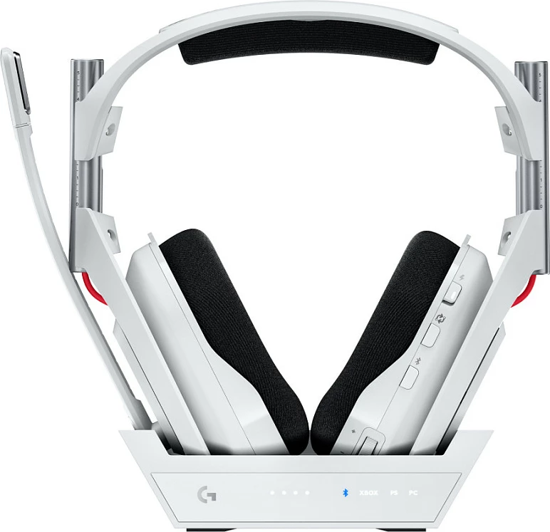 Kufje Logitech A50 LIGHTSPEED me base station, wireless, Bluetooth 5.0, PC/PS4/PS5/Xbox, të bardha