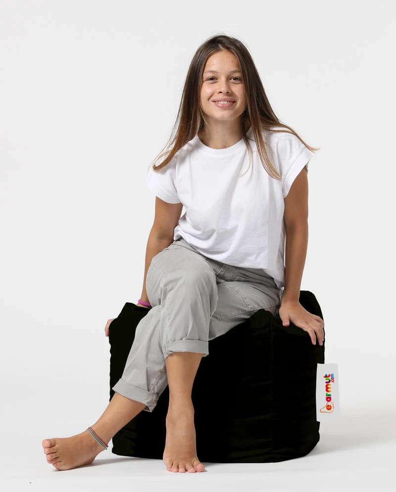 Puf kopshti katror, ngjyrë e zezë, Atelier del Sofa