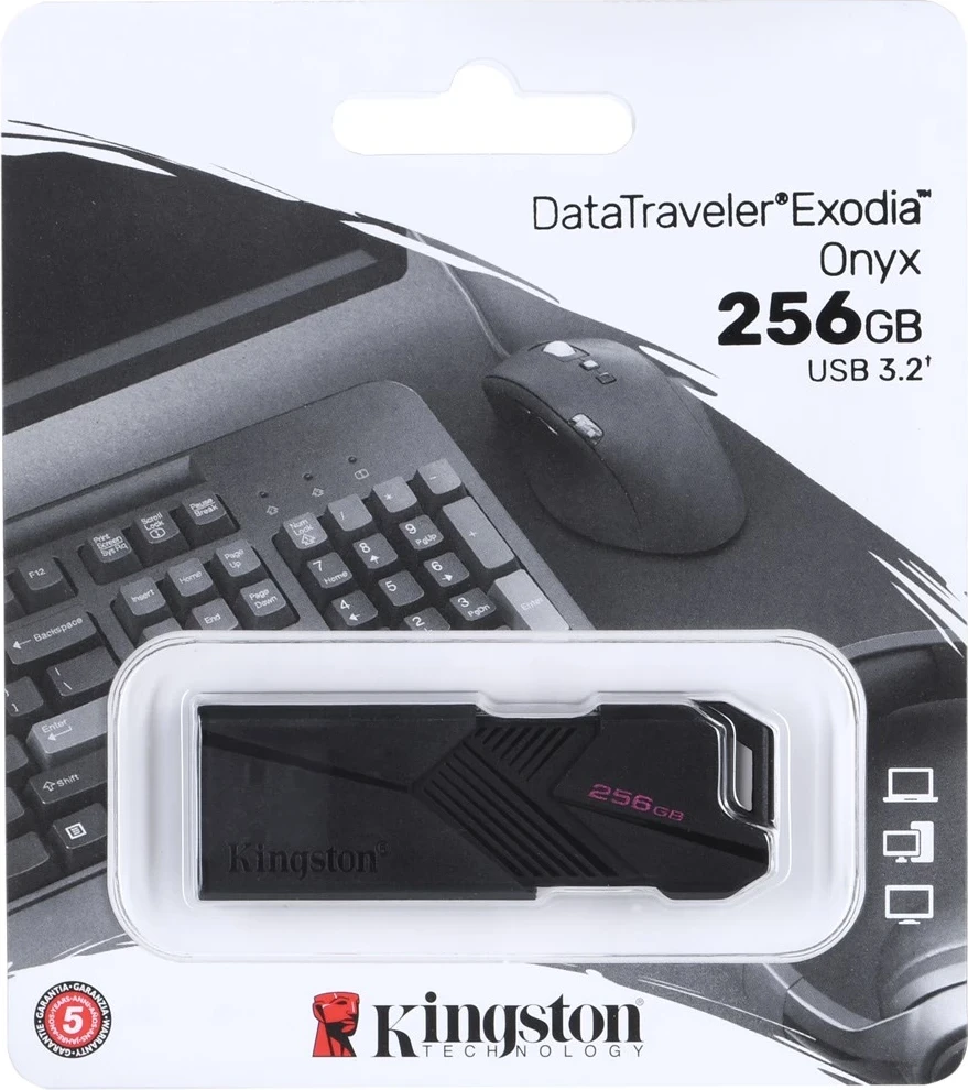 USB Flash Kingston DataTraveler Exodia Onyx, 256 GB, e zi