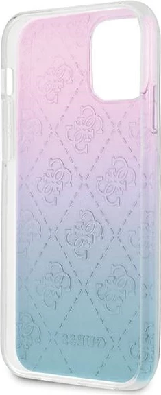 Mbështjellës Guess GUHCP12S3D4GGBP për iPhone 12 mini 5.4", 4G 3D Pattern, blu-rozë
