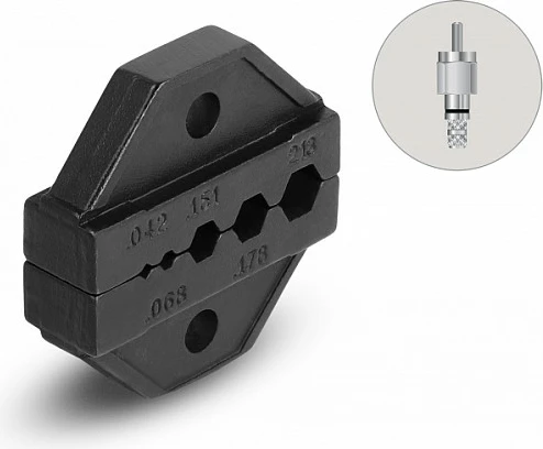 Insert profili për pincë krimpuese DeLOCK IV, kompatibil me 90528/90527/90295/90296, e zezë