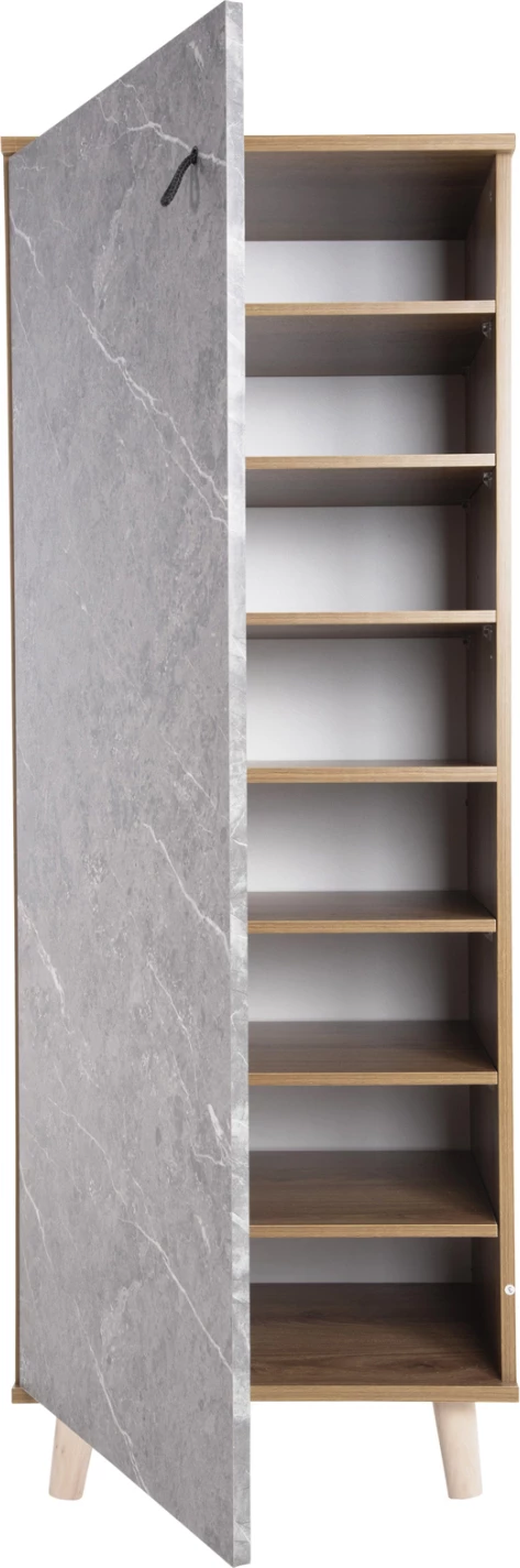 Dollap këpucësh ALVARO FH8954.12 melaminë me teksturë guri 50x38x135Hcm