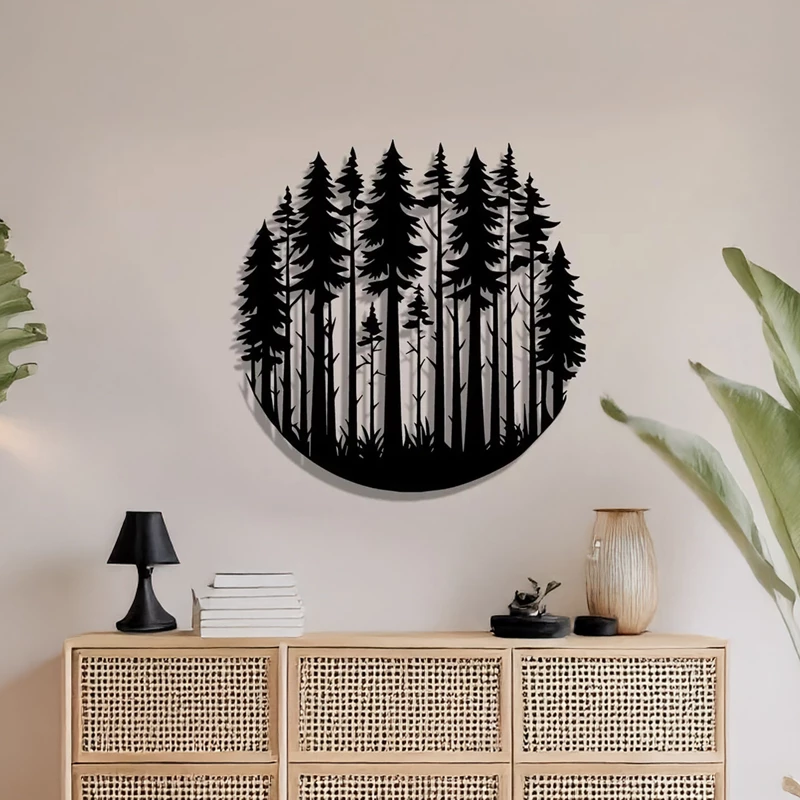 Dekor muri Foren, metal i zi, 50x1.5cm