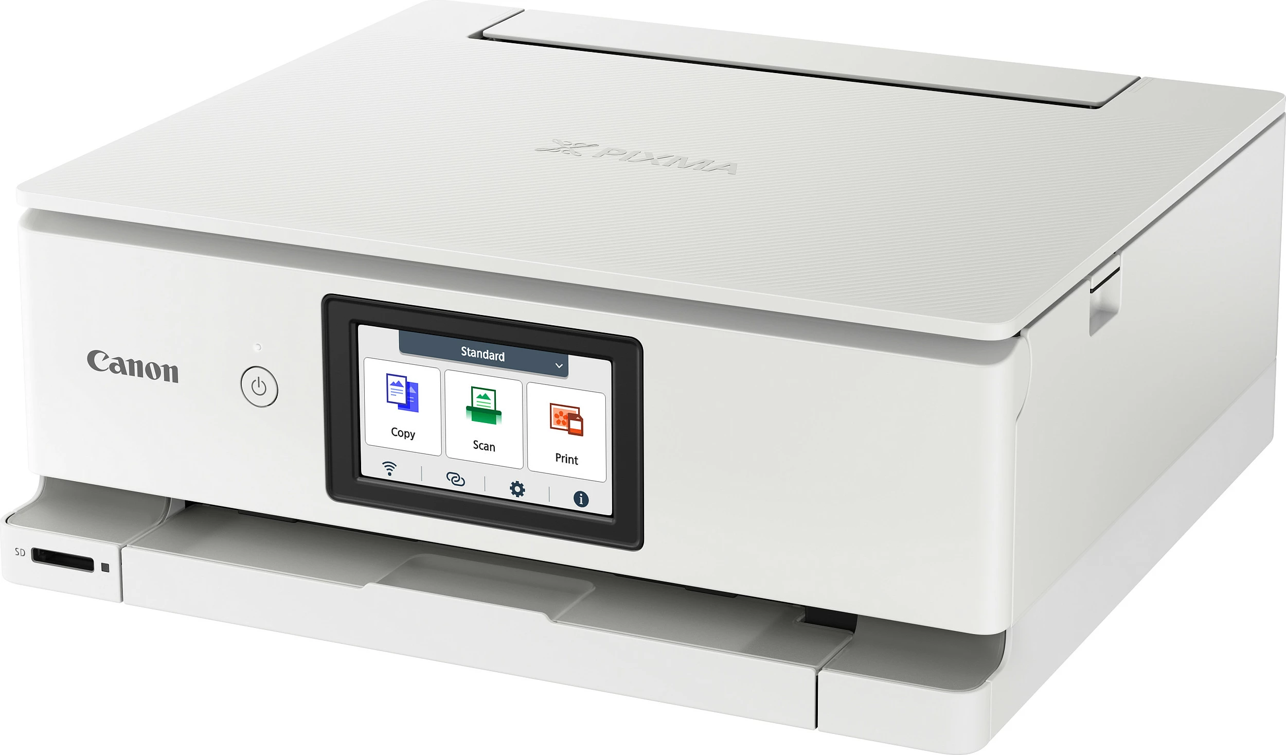 Printer multifunksional Canon PIXMA TS8751, inkjet me ngjyra, A4, Wi‑Fi, duplex, i bardhë