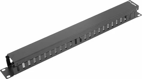 Organizues kabllosh Lanberg AK-1201-B 1U 19\" me kapak, 1 copë, i zi