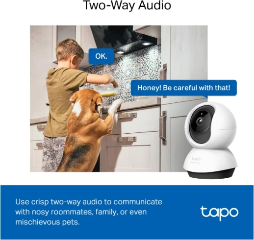 Kamerë sigurie Wi‑Fi TP-LINK Tapo C220 2K 4MP QHD Pan/Tilt, bardhë/zezë