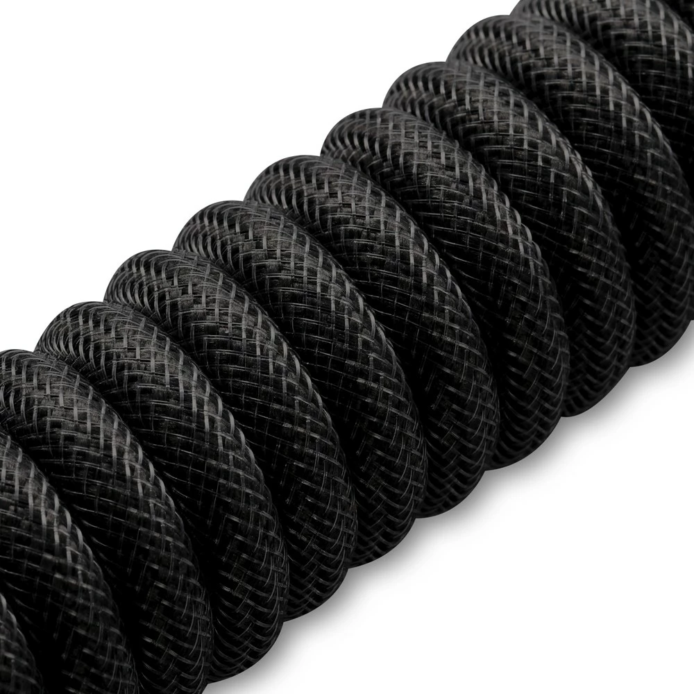 Kabllo spirale Sharkoon SGK50 Aviator, 1.85m, USB Type-A/Type-C, e zezë