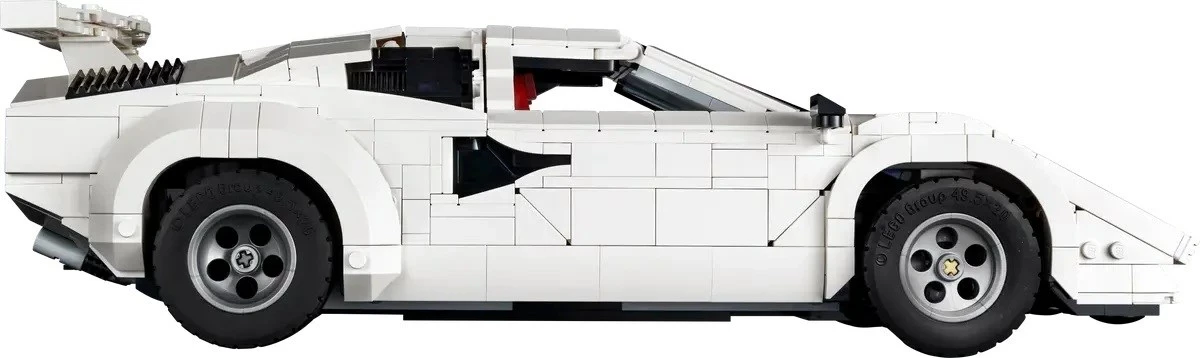 Set LEGO ICONS Lamborghini Countach 5000 Quattrovalvole, Bardhë