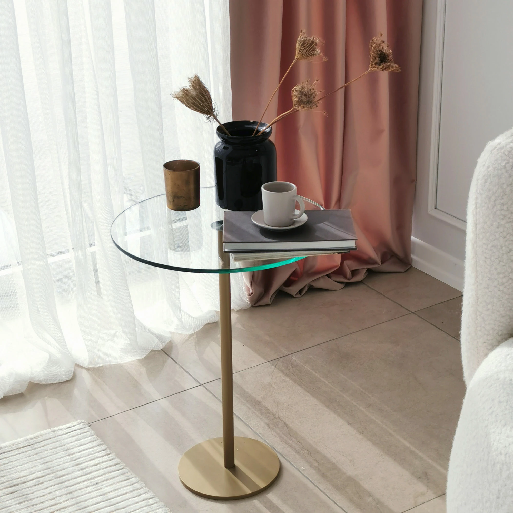 Tavolinë kafeje Hanah Home, Social, ngjyrë ari