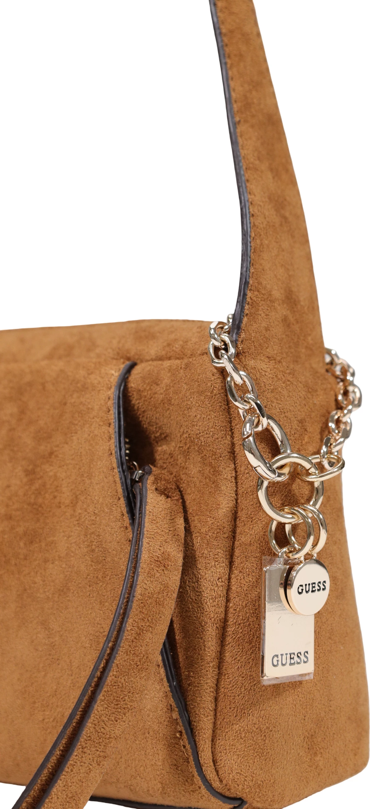 Çantë krahu Guess Coleen Logo Small SA HWSG97 45720 për femra, ngjyrë lëkure