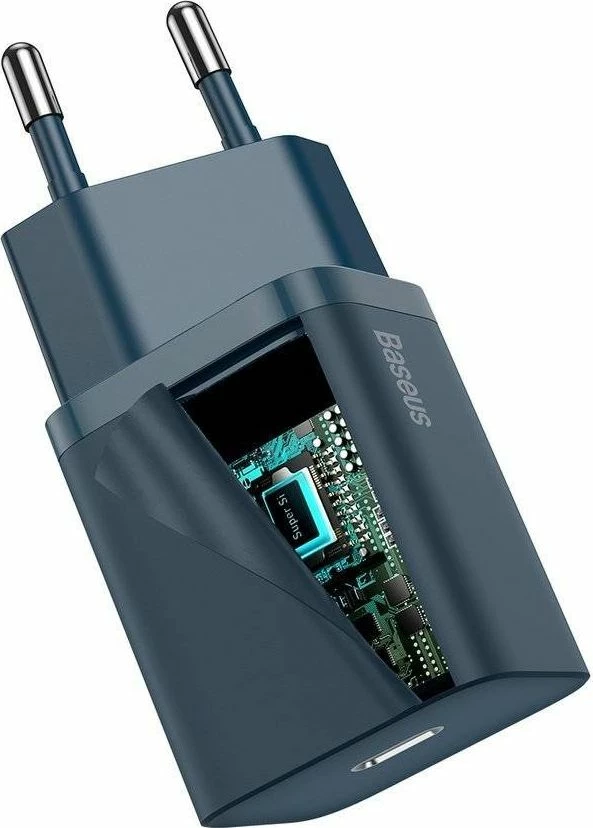 Karikues rrjeti Baseus Super Si BSU2699BLU 1x USB-C 20W/25W PD QC 3.0, kaltër