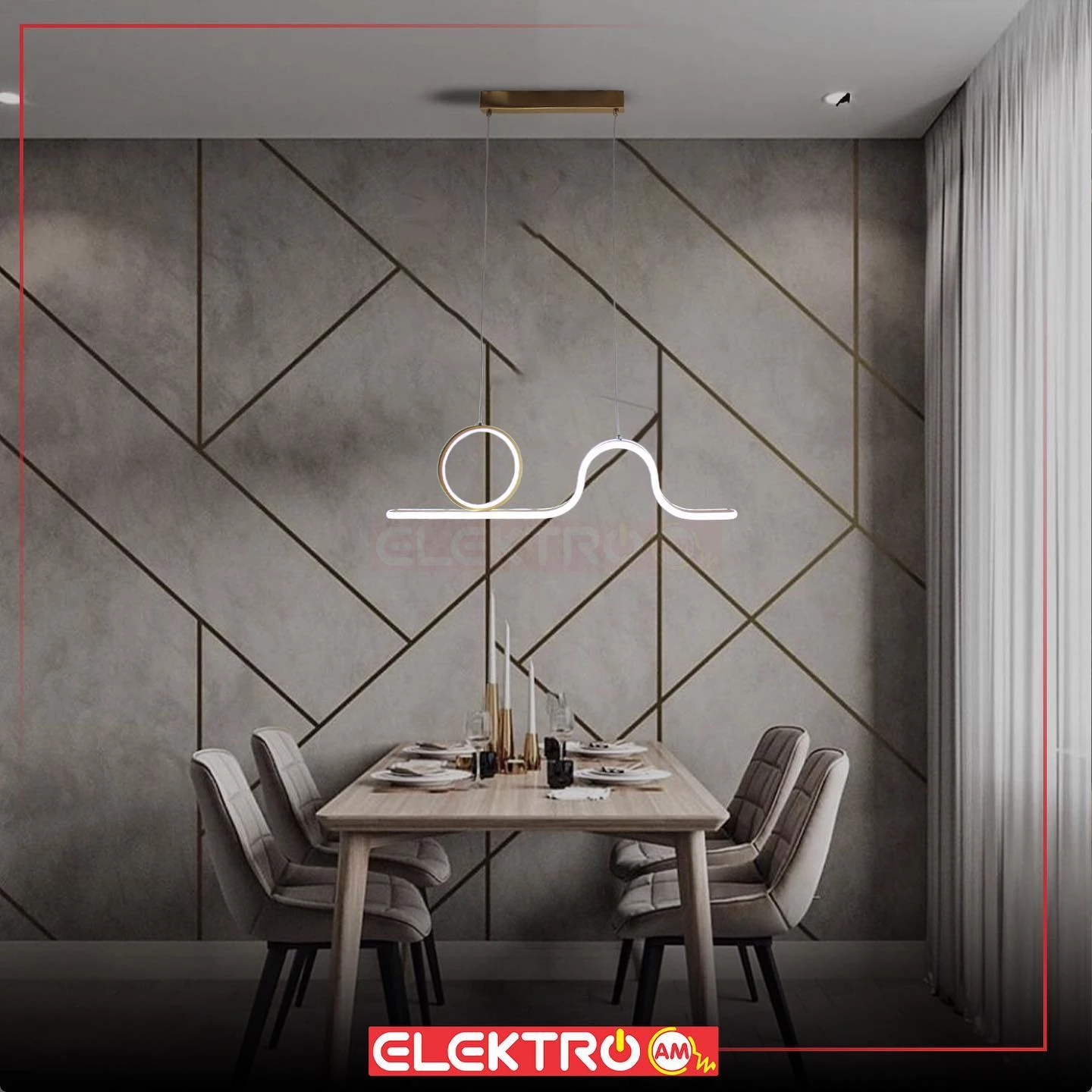 Abazhur trapezarie LED 1973-1 GD