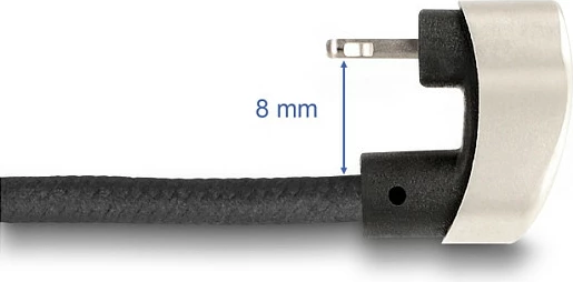 Kabllo DeLOCK USB-C në Lightning, 2 m, 180° këndore, MFi, e zezë