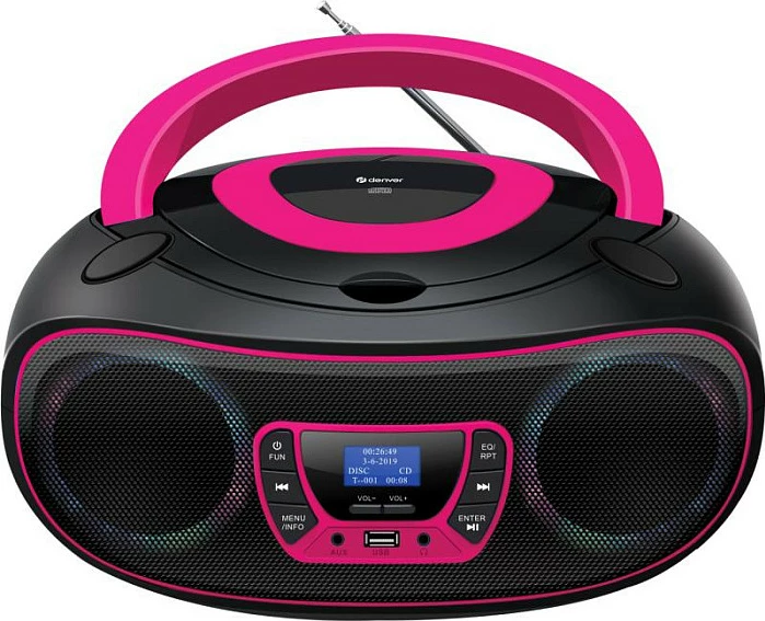 Boombox Denver DAB+ me Bluetooth, rozë