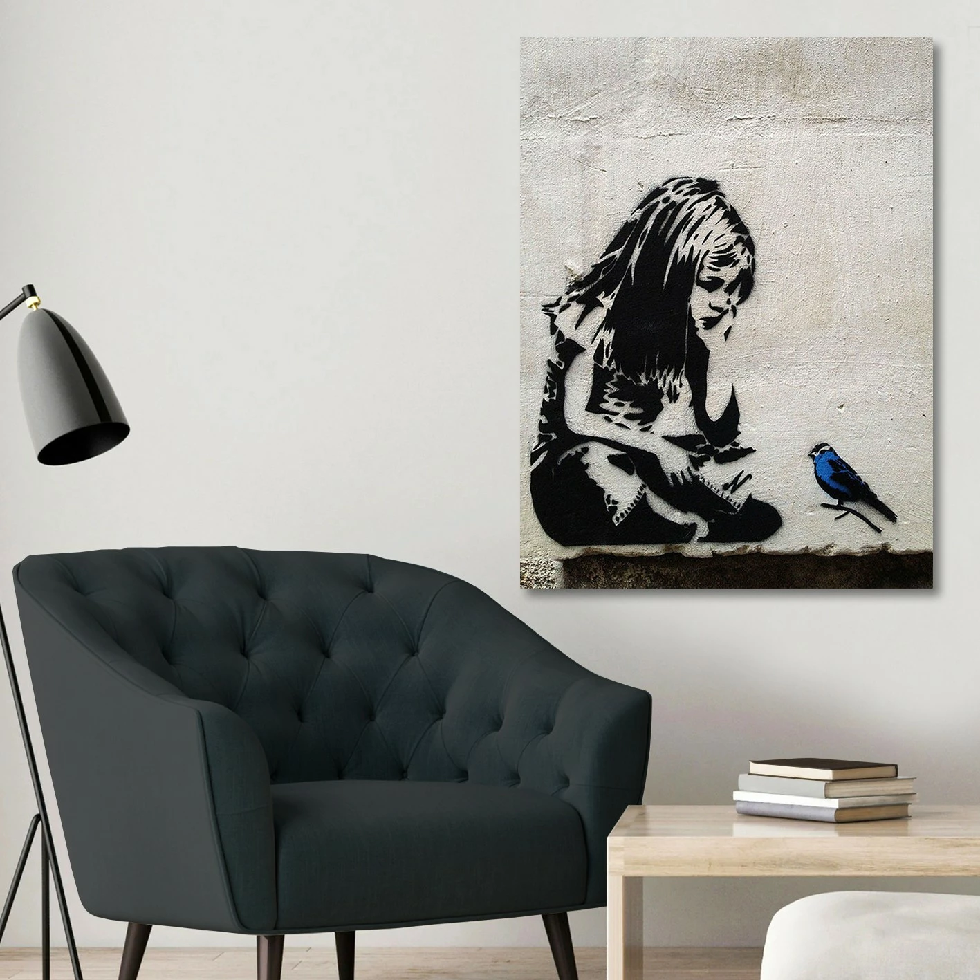 Pikturë dekorative në kanavacë, Banksy, shumëngjyrëshe, KNV4564_70100, 70x100cm