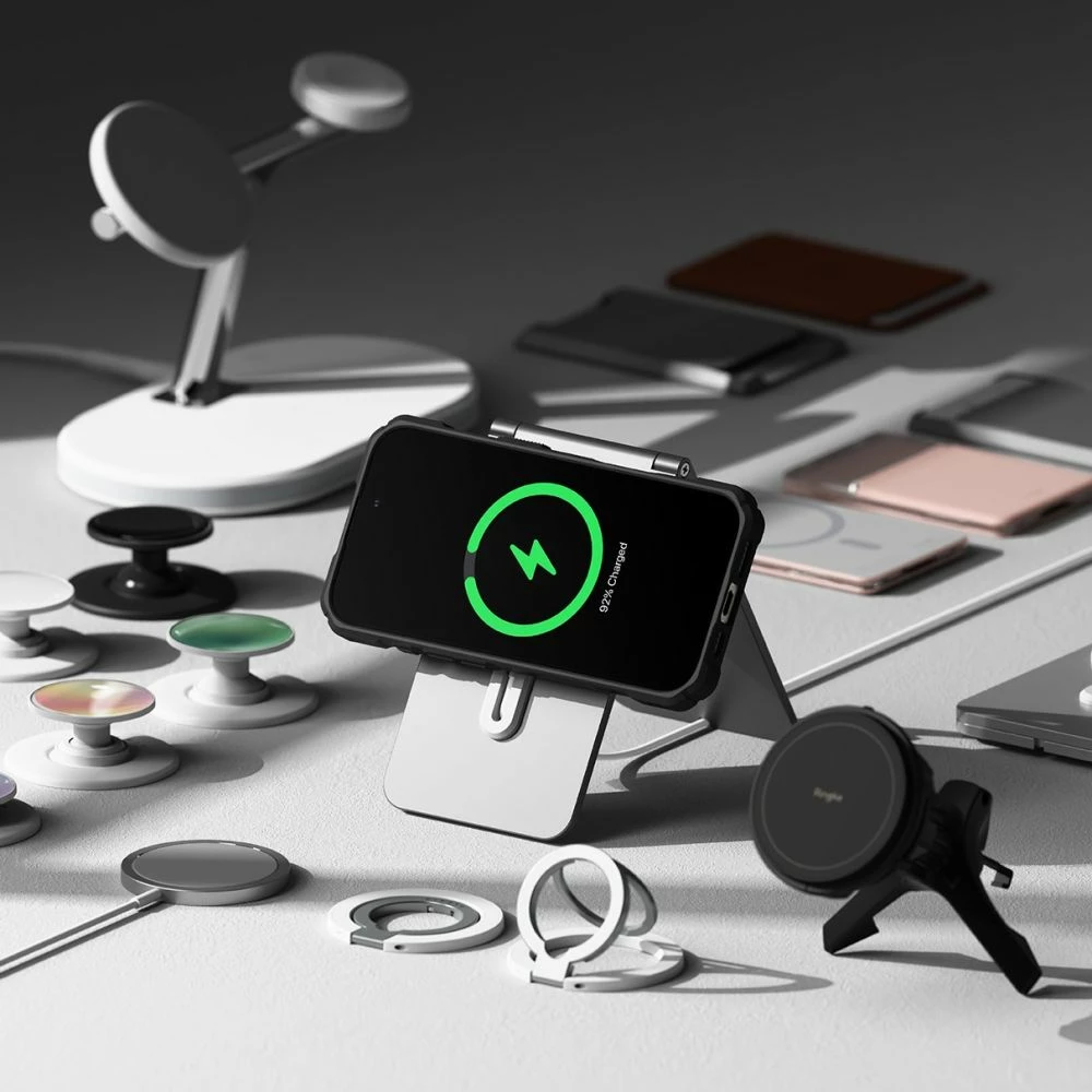 Mbështjellës Ringke Rugged Gear MagSafe për iPhone 16 Pro, i zi