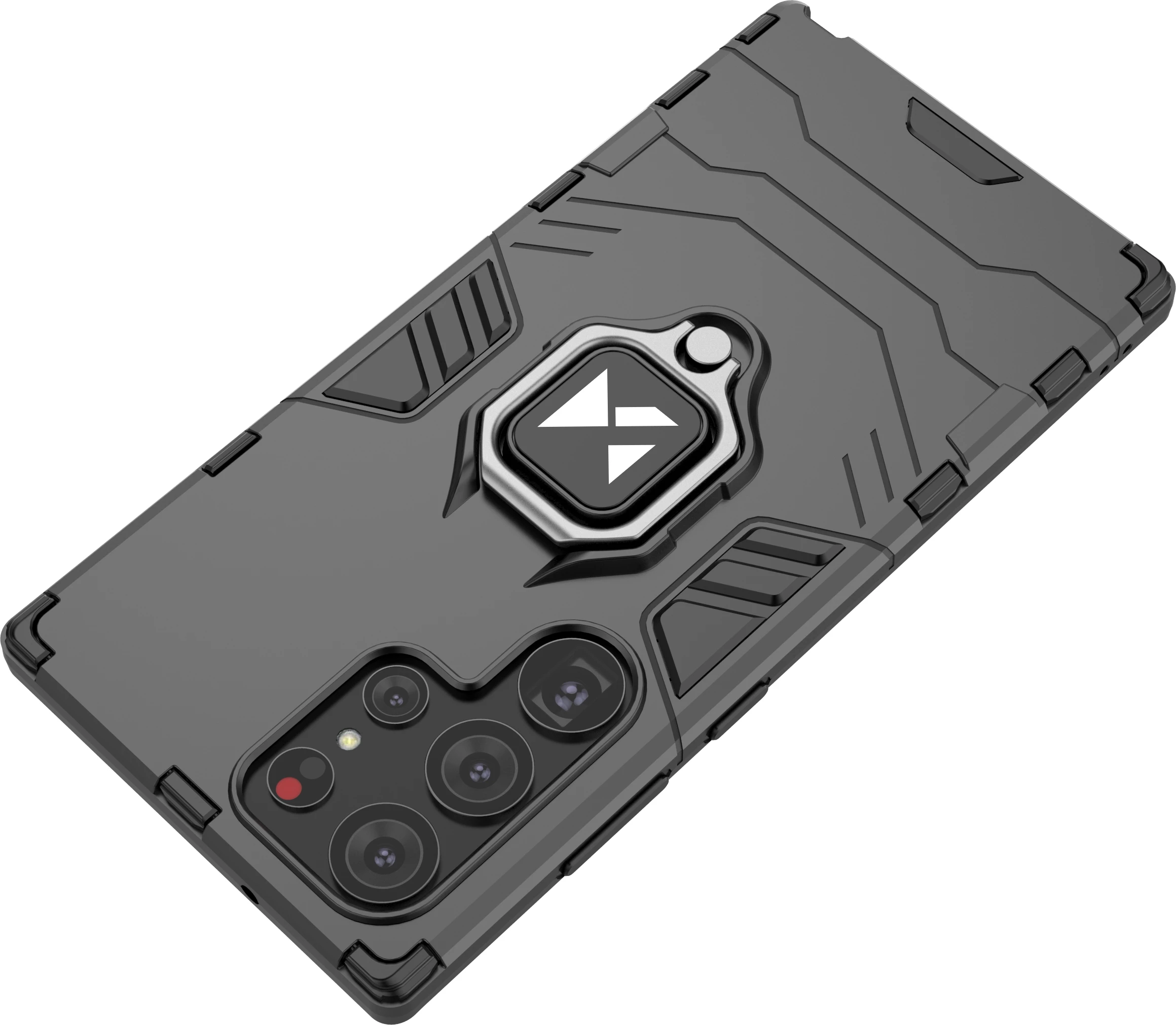 Mbështjellës Wozinsky Ring Armor për Samsung Galaxy S23 Ultra, me unazë dhe këmbalec, e zezë