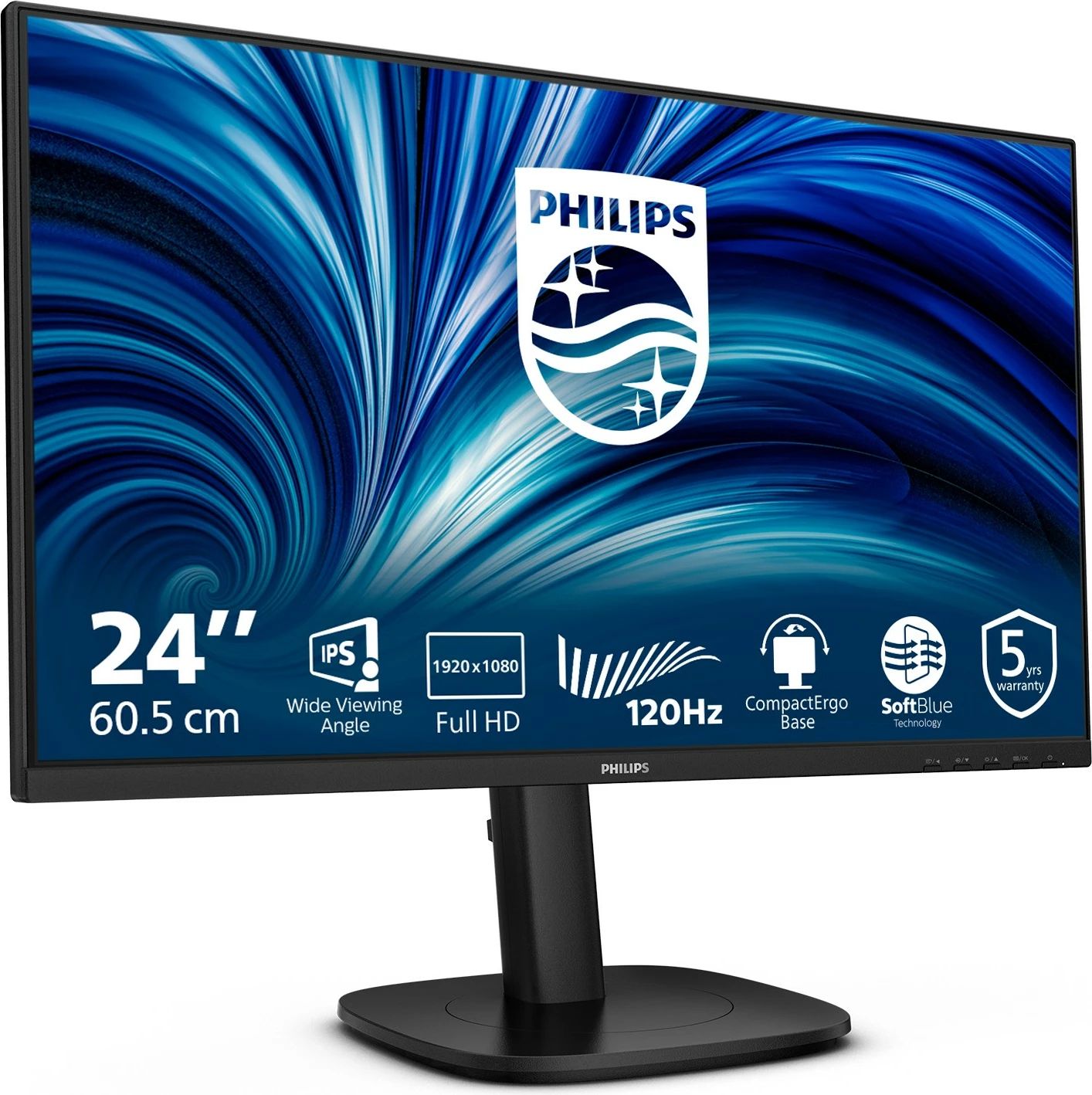 Monitor Philips 24 IPS 120Hz Full HD, USB HUB, altoparlantë, i zi