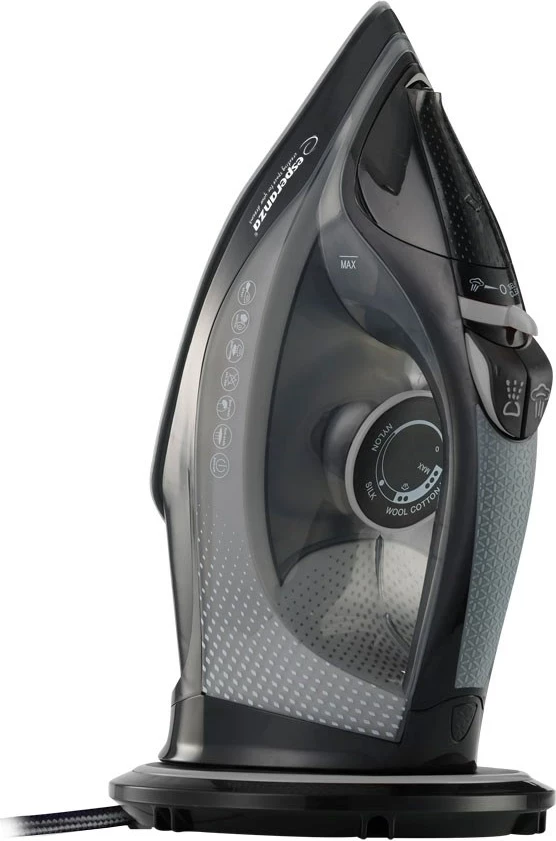 Hekur Esperanza EHI011 me avull, pllakë qeramike, 2600 W, Gri e Zi