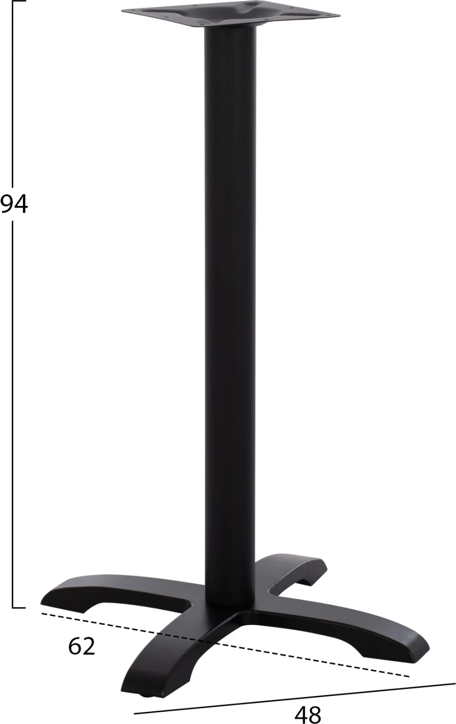 Bazë për bar, mesatare, ngjyrë e zezë mat, FH473, 62x62x94 cm