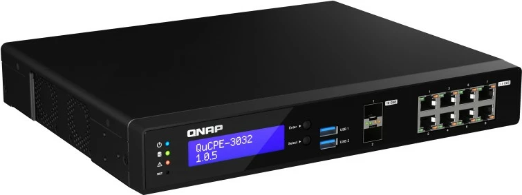 NAS sistem QNAP QuCPE-3032-C3558R-8G, Intel Atom C3558R, 8x2.5GbE, 2x10GbE SFP+, 8GB RAM, e zezë