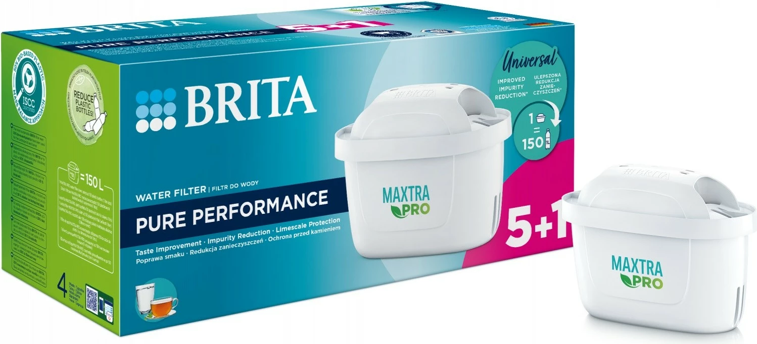 Filtra uji Brita Maxtra PRO Pure Performance 5+1, për ibrikë, 150L