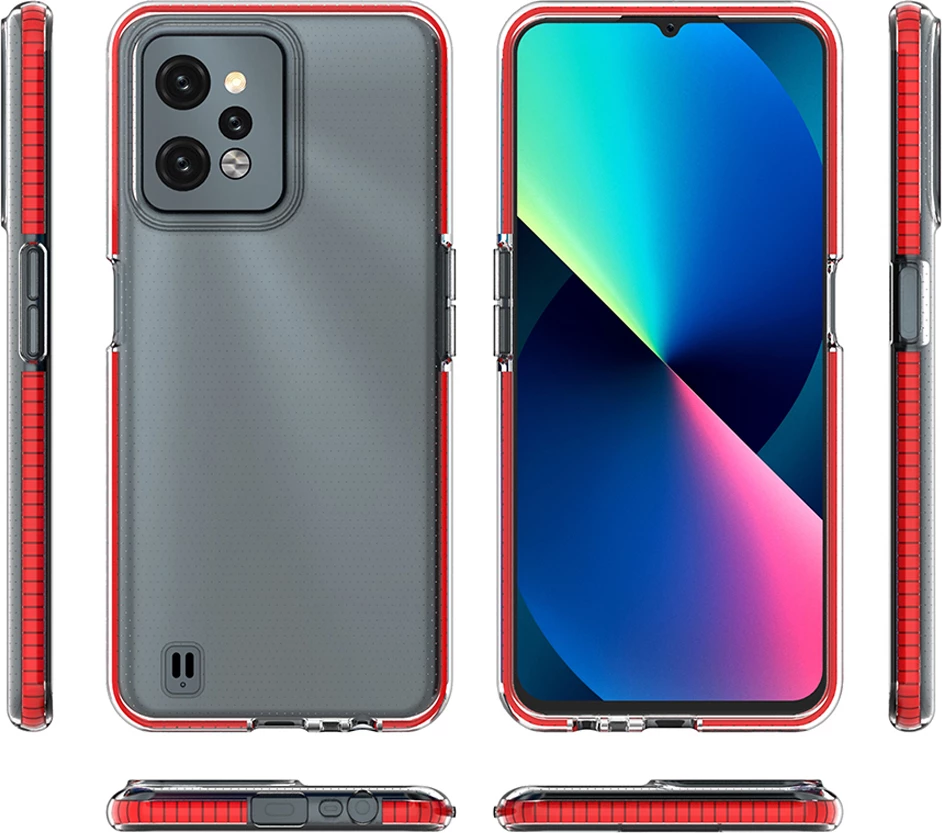 Mbështjellës Hurtel Spring Case për Realme C31, TPU, blu e çelët