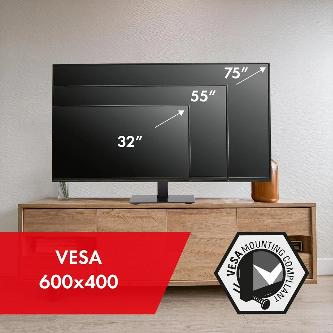 Mbajtës TV Maclean MC-386, për tavolinë, 32"-75", i zi