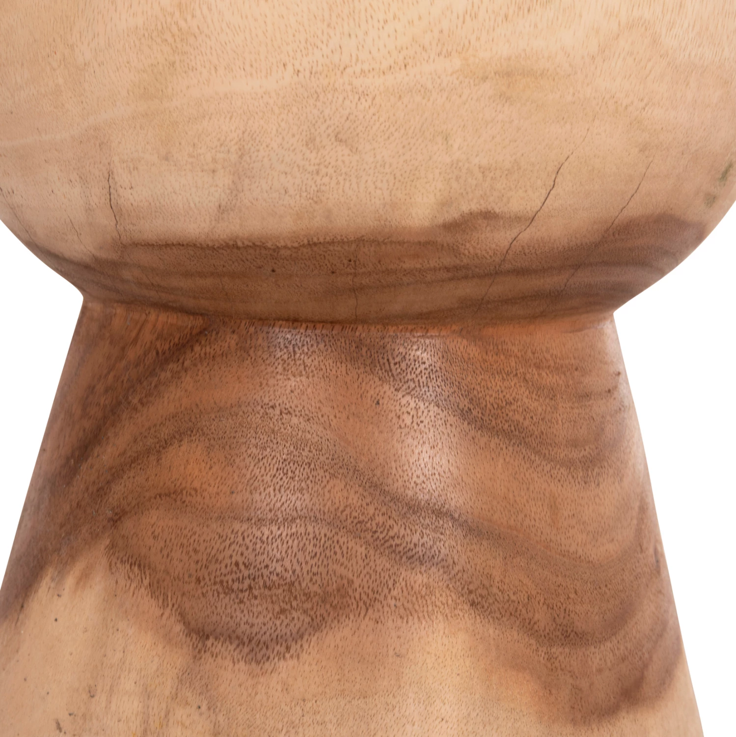 Stool i rrumbullakët MAMBA, dru suar natyral, FH9901.11, 30x45cm