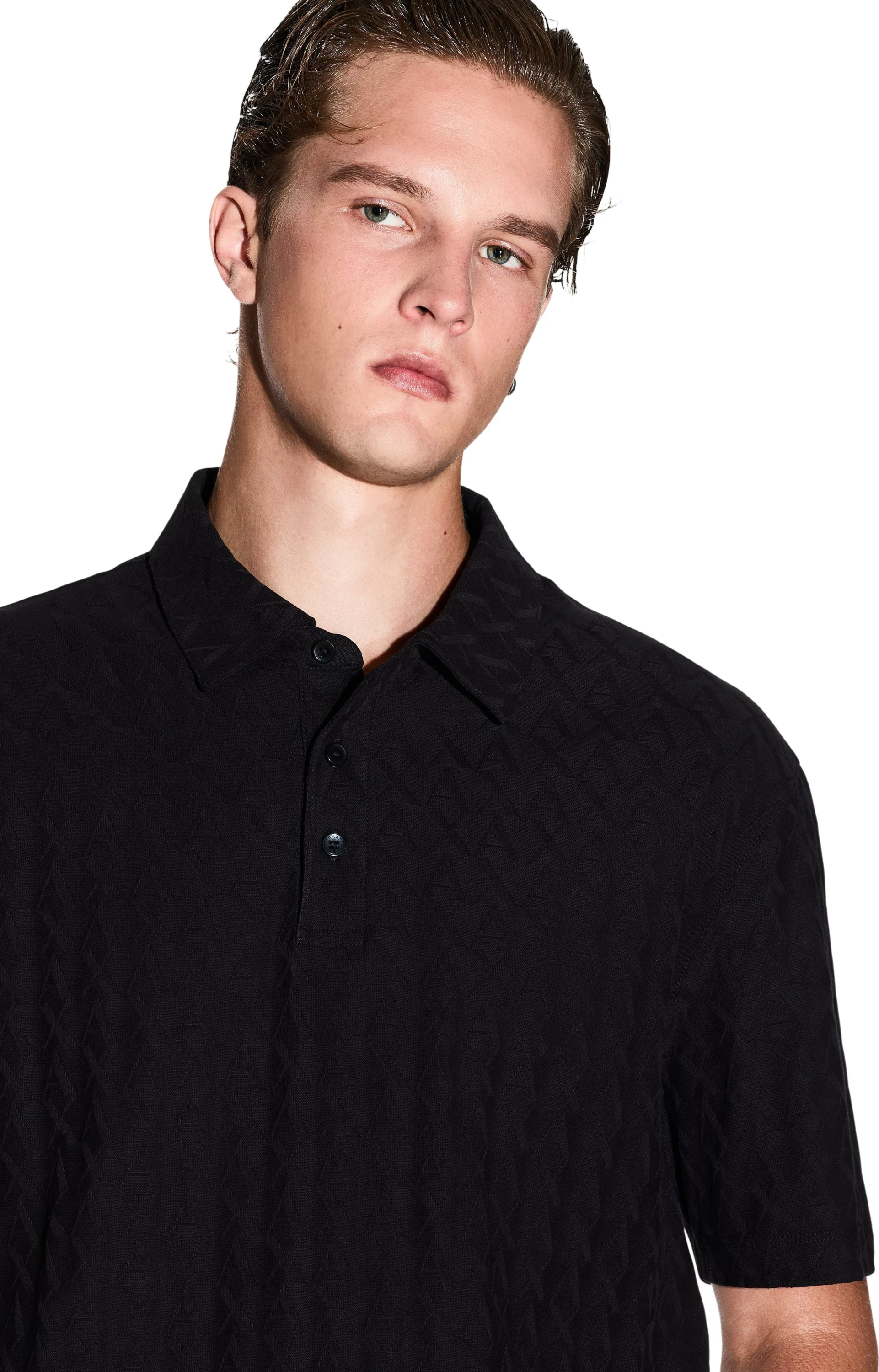 Maicë polo për meshkuj Armani Exchange XM001292 AF10337, e zezë [Madhësia: L]