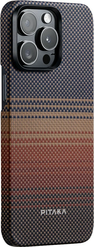 Mbështjellës Pitaka MagEZ Case 5 për iPhone 15 Pro Max, MagSafe, 0.69 mm, aramid fiber, Sunset 6